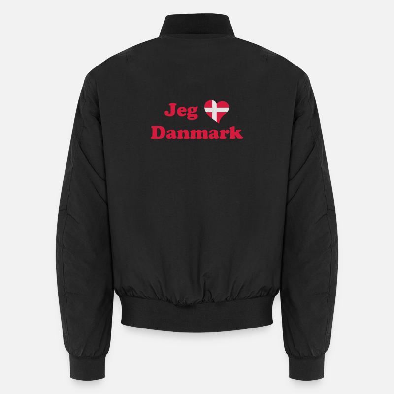 Jeg elsker Danmark - I love Denmark Unisex Bomber Jacket