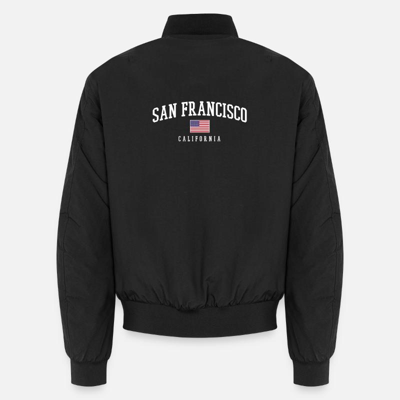 San Francisco California - Unisex Bomber Jacket - black