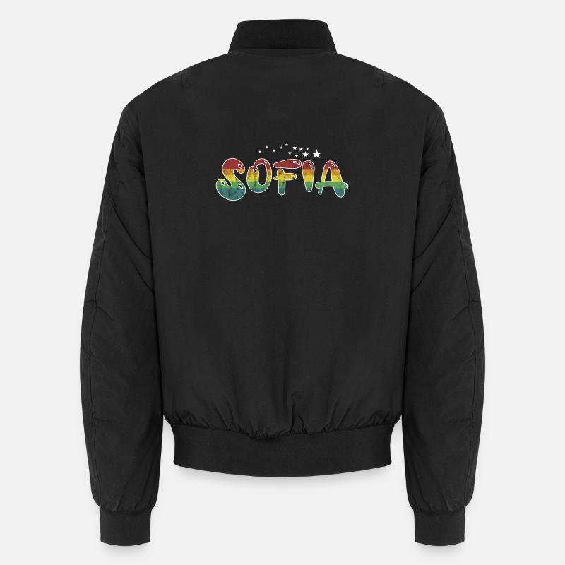 Vorname Sofia Mädchenname Namensgeschenk - Unisex Bomberjacke - Schwarz