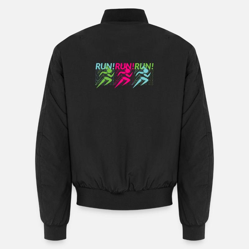 Jogging, Running, Athletes - Unisex Bomber Jacket - black