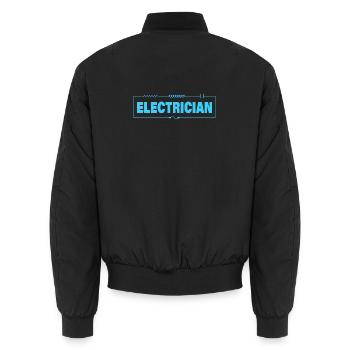 ÉLECTRICIEN - Bomber unisexe - noir - Dos - AI Model Male 185 light (185cm)