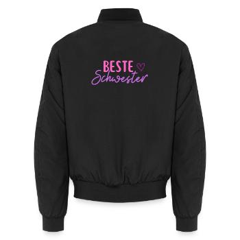 Meilleure soeur - Amour de famille - Bomber unisexe - noir - Dos - AI Model Male 185 light (185cm)