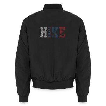 Typographie du cadre en corde tricolore - Bomber unisexe - noir - Dos - AI Model Male 185 light (185cm)