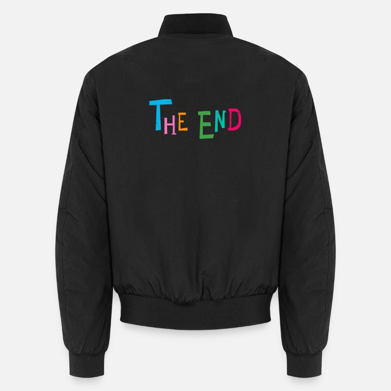 La fin : une typographie ludique multicolore Bomber unisexe