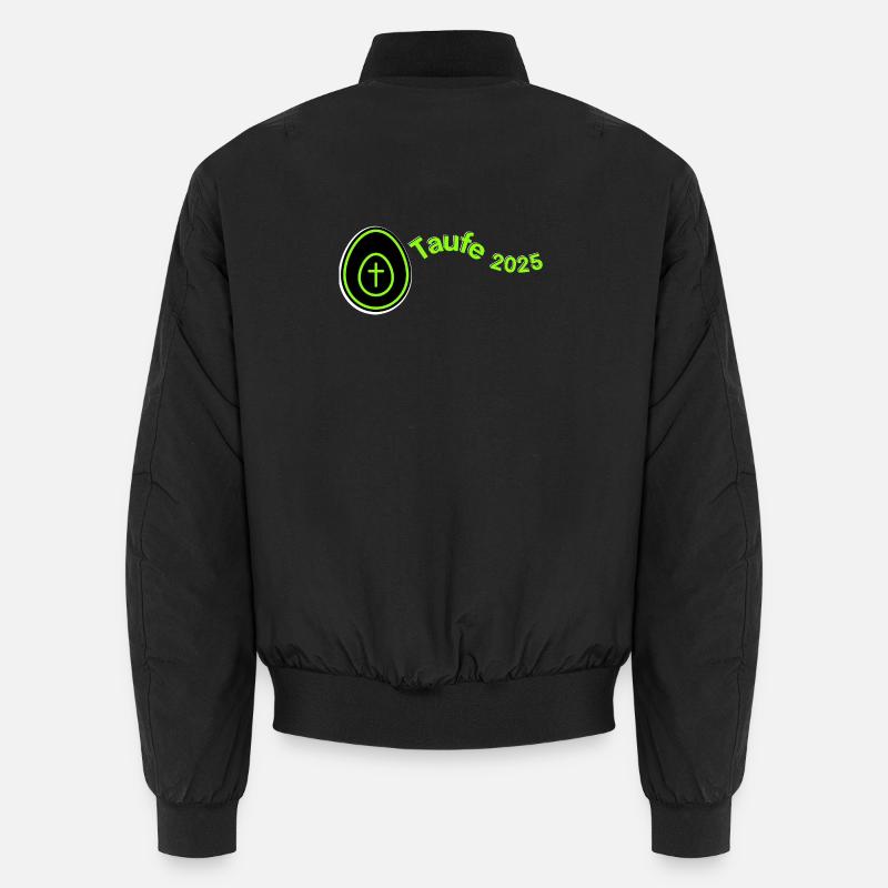 Baptism 2025 Cross in the Egg Light Green Landscape Unisex Bomber Jacket