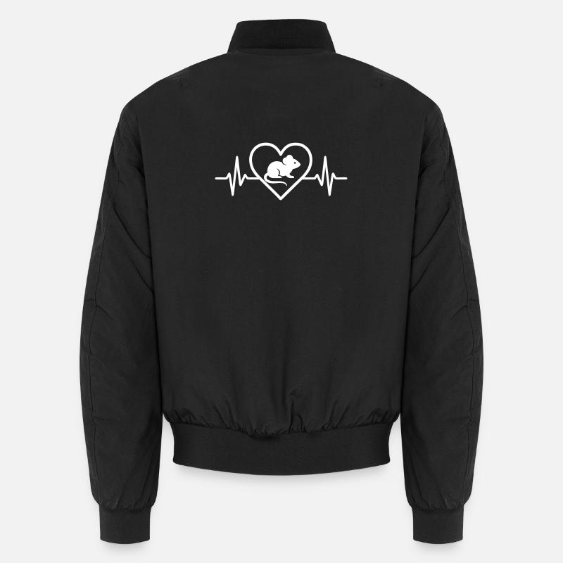 Heart Mouse - Unisex Bomber Jacket - black