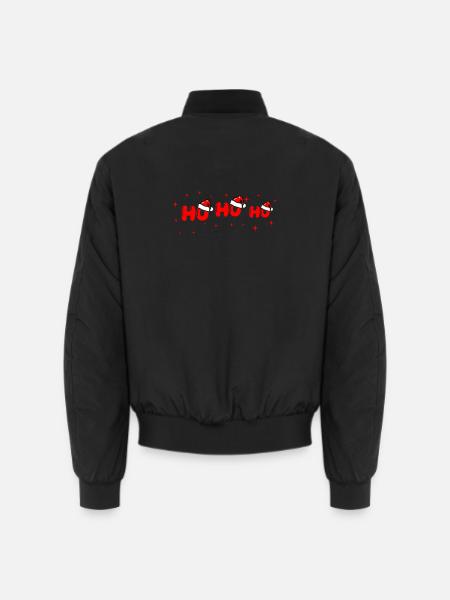 Ho Ho Ho Santa Lettering - Unisex Bomber Jacket - black