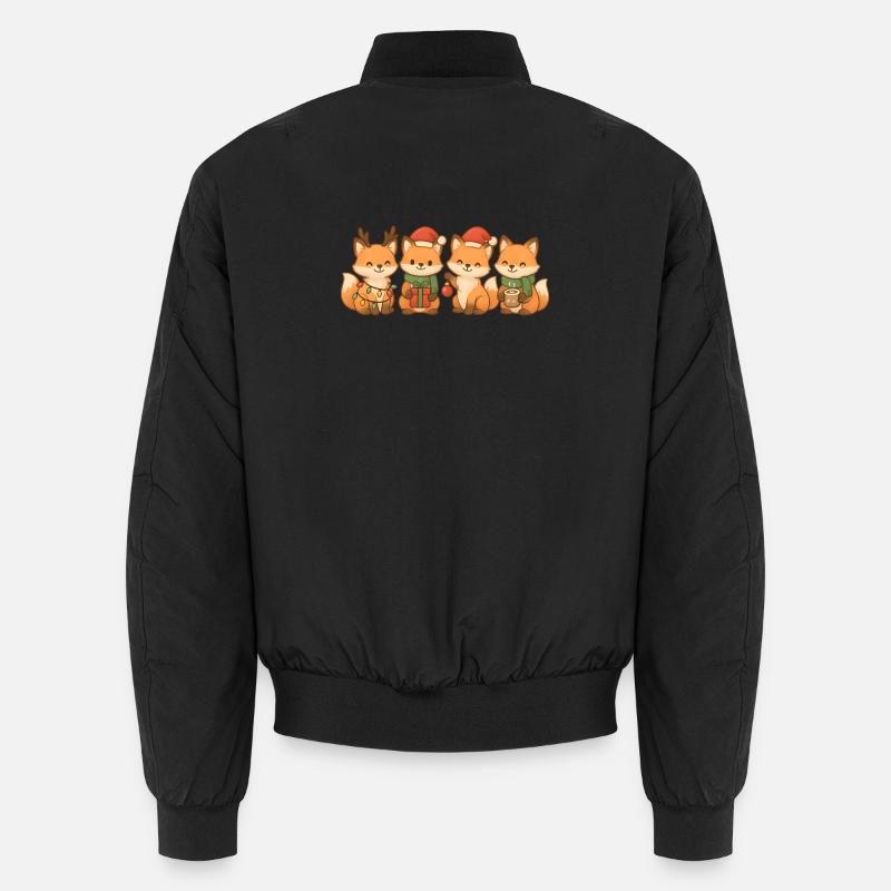 Füchse Kinder Jungen Mädchen Weihnachtsfüchse Unisex Bomberjacke