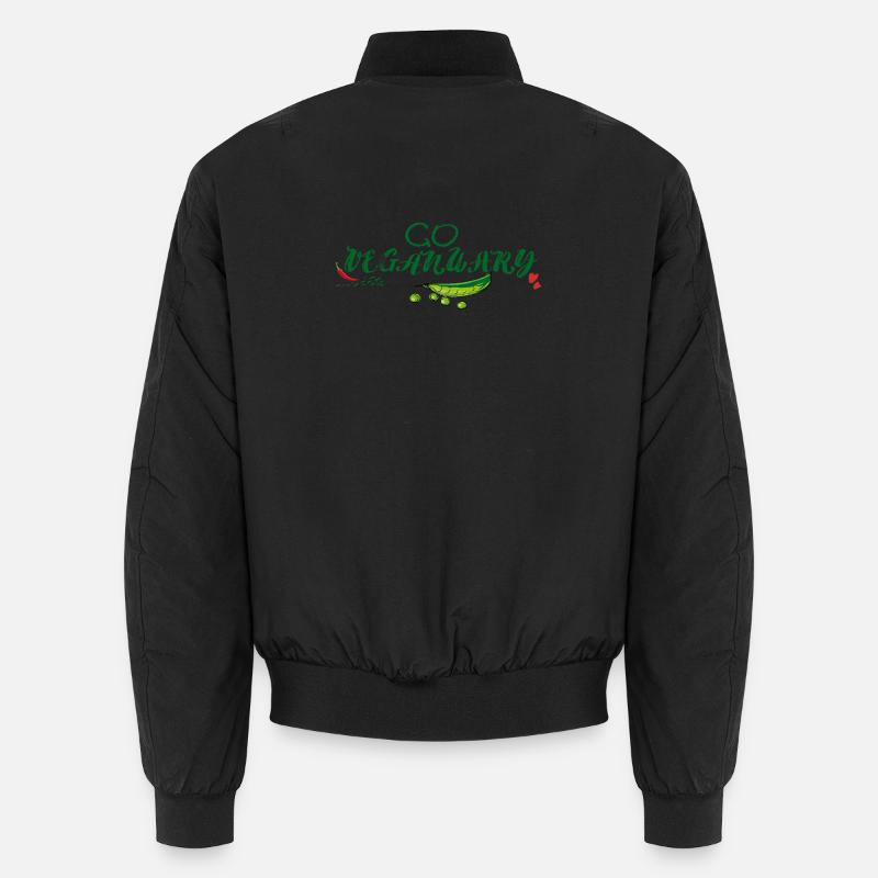 Go Vegan January - Unisex Bomber Jacket - black