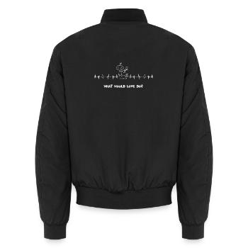 Que ferait l’amour ? - Bomber unisexe - noir - Dos - AI Model Male 185 light (185cm)