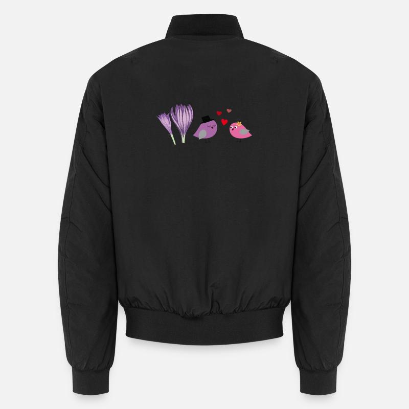 Oiseaux amoureux Bomber unisexe