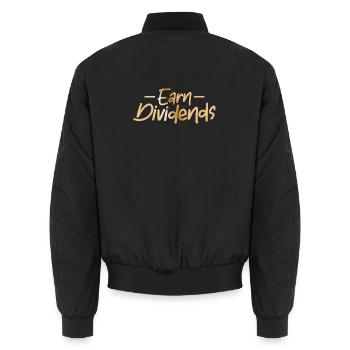 Gagner des dividendes / Marché boursier - Bomber unisexe - noir - Dos - AI Model Male 185 light (185cm)