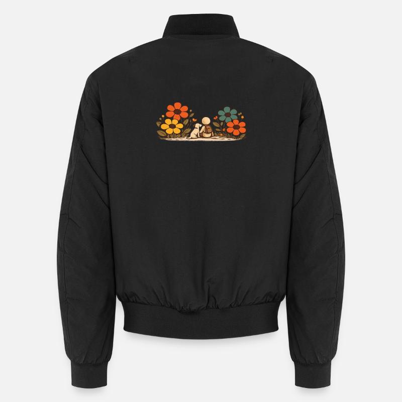 The Little Thought | Best Friends - Unisex Bomber Jacket - black