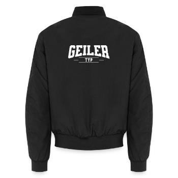 Geiler Typ - Unisex Bomberjacke - Schwarz - Hinten - AI Model Male 185 light (185cm)