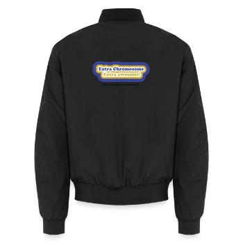Extra Chromosom Extra Awesome - Unisex Bomberjacke - Schwarz - Hinten - AI Model Male 185 light (185cm)