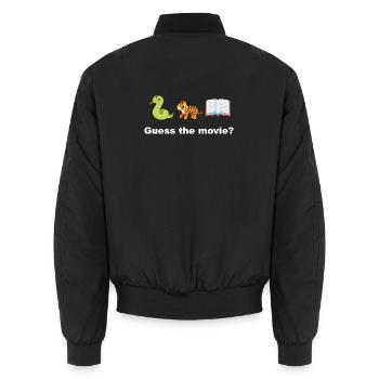 Guess-Filme: Tiere und Buche - Unisex Bomberjacke - Schwarz - Hinten - AI Model Male 185 light (185cm)