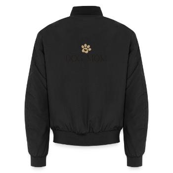 Dog Mom - Hundemama mit Herz, Geschenk Hundebesitz - Unisex Bomberjacke - Schwarz - Hinten - AI Model Male 185 light (185cm)