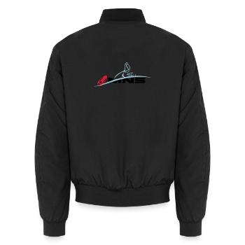 MNS maître-nageur sauveteur - Bomber unisexe - noir - Dos - AI Model Male 185 light (185cm)