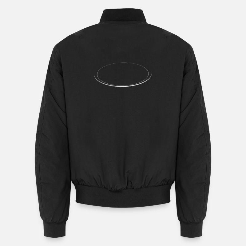 3D Saturnring metallic - Unisex Bomberjacke - Schwarz