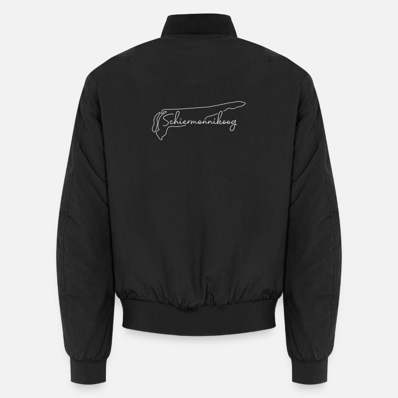 Schiermonnikoog | Map Line-Art Minimalism - Unisex Bomber Jacket - black