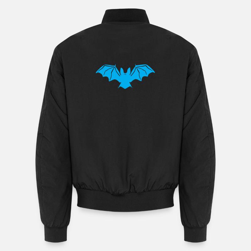 Blue Bat Silhouette Unisex Bomber Jacket