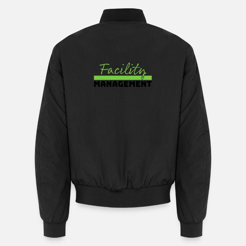 Tshirt Facility Management green schwarz Unisex Bomberjacke