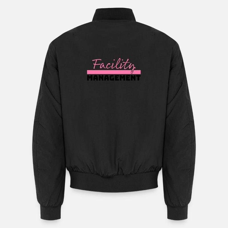 Tshirt Facility Management pink black - Unisex Bomber Jacket - black