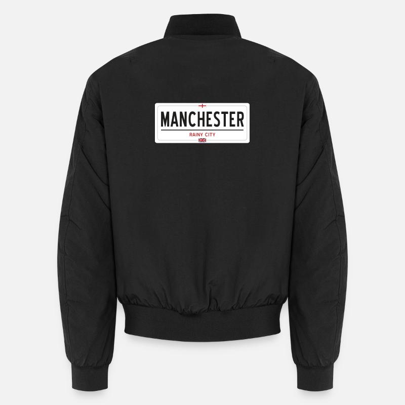 Manchester town sign - Unisex Bomber Jacket - black