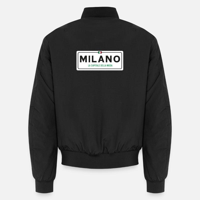 Milano town sign - Unisex Bomber Jacket - black