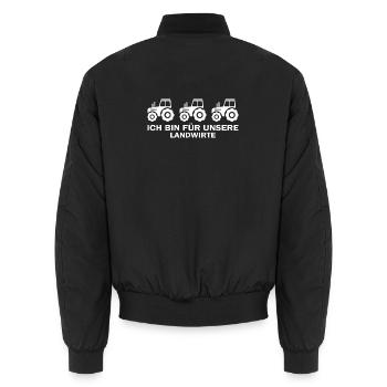 Freie Landwirte Bauern Farmer Landwirtschaft Bauer - Unisex Bomberjacke - Schwarz - Hinten - AI Model Male 185 light (185cm)