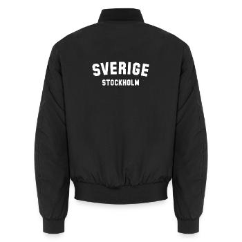 STOCKHOLM Sverige Suède Schweden - Bomber unisexe - noir - Dos - AI Model Male 185 light (185cm)