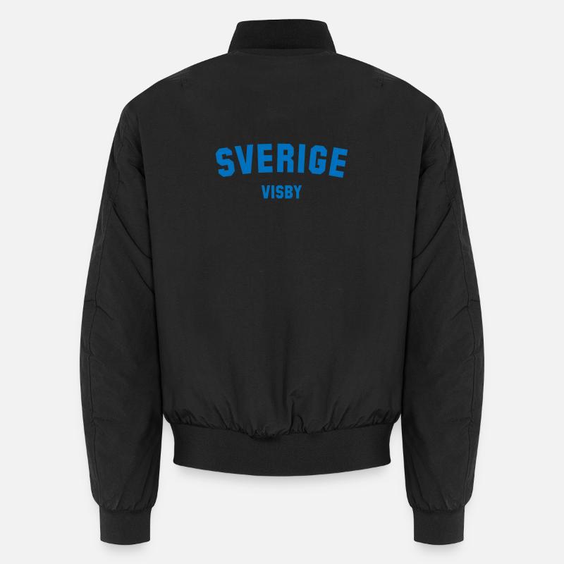 VISBY Sverige Sweden - Unisex Bomber Jacket - black