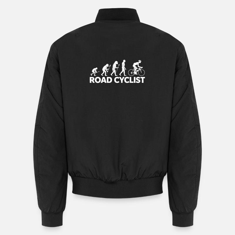 Road Cyclist - Evolution mit Humor Unisex Bomberjacke