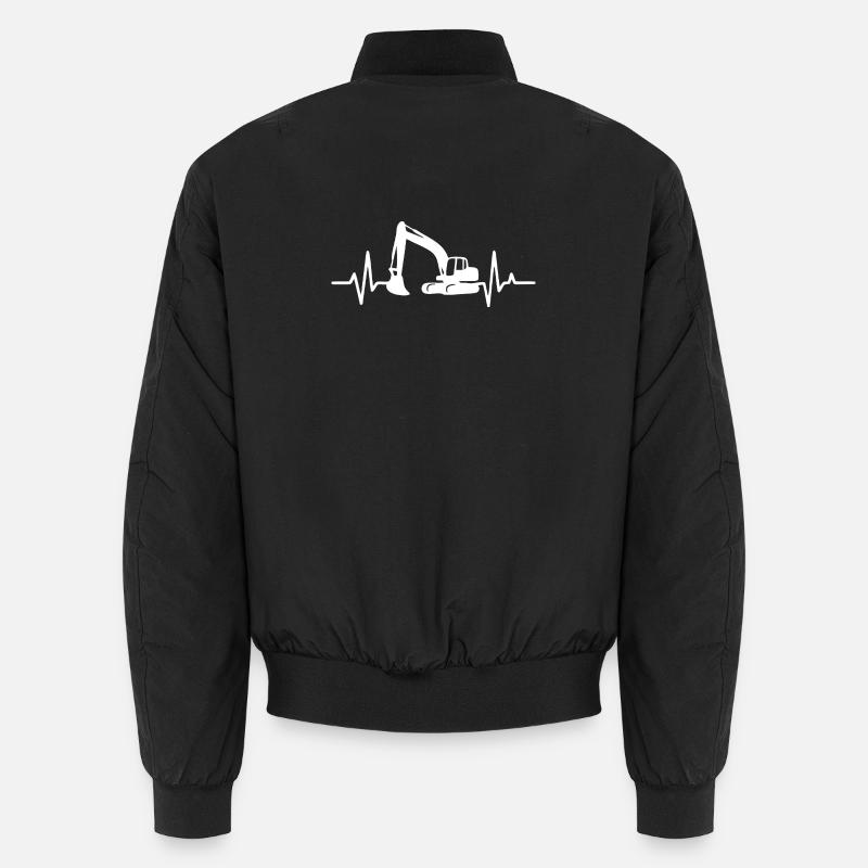 Bauprojekt Bagger Silhouette Design Unisex Bomberjacke