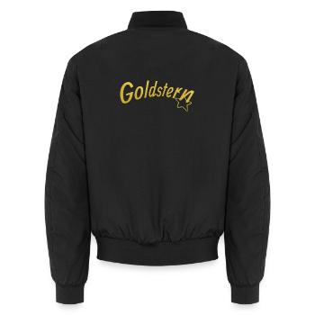 Gold Star - Unisex Bomber Jacket - black - Back - AI Model Male 185 light (185cm)