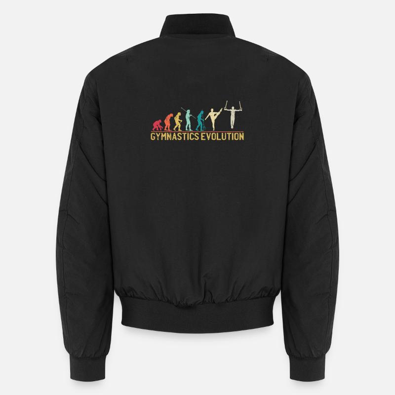 Gymnastics Evolution Graphic Tee - Unisex Bomber Jacket - black