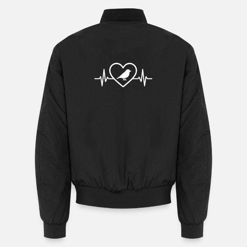 Herzvogel - Unisex Bomberjacke - Schwarz