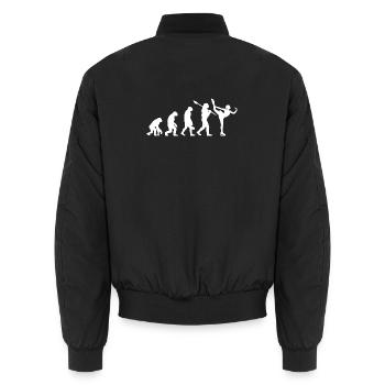 Évolution de la patineuse artistique masculine - Bomber unisexe - noir - Dos - AI Model Male 185 light (185cm)