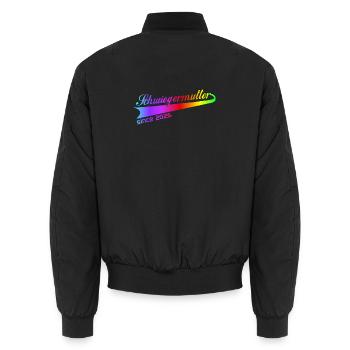 schwiegermutter 2026, beste schwiegermutti ever - Unisex Bomberjacke - Schwarz - Hinten - AI Model Male 185 light (185cm)