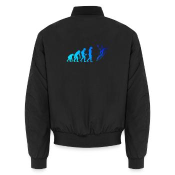 Clean handball artwork for men's handball - Unisex Bomber Jacket - black - Back - AI Model Male 185 light (185cm)