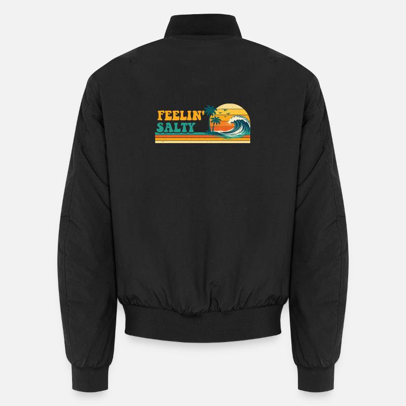 Fühle mich salzig Retro Spring Break Kreuzfahrturlaub Unisex Bomberjacke