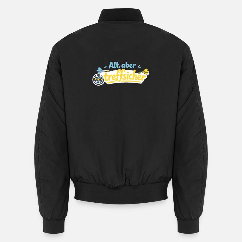 Alt, aber trefflich – Retro Darts - Unisex Bomberjacke - Schwarz