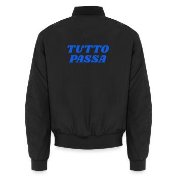 TUTTO PASSA - Unisex Bomberjacke - Schwarz - Hinten - AI Model Male 185 light (185cm)