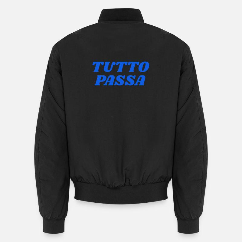 tutto passa - Unisex Bomber Jacket - black