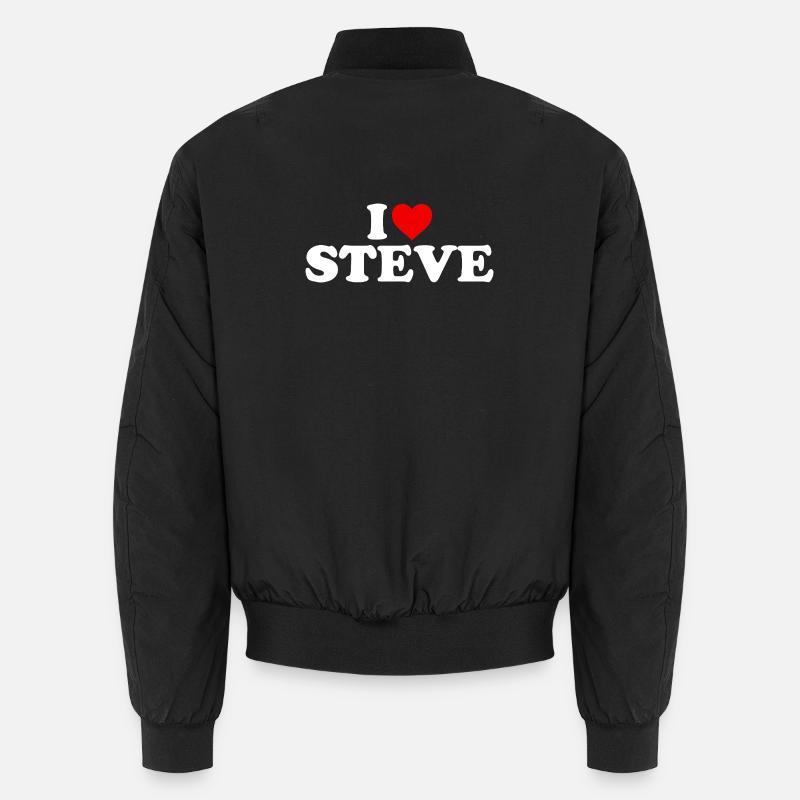 I Love Steve - Unisex Bomber Jacket - black