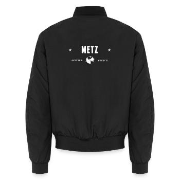 Metz France Coordonnées Gps Blanc - Bomber unisexe - noir - Dos - AI Model Male 185 light (185cm)