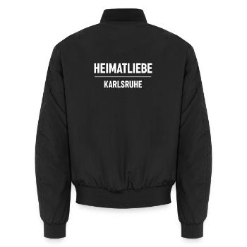 Heimatliebe Karlsruhe - Unisex Bomberjacke - Schwarz - Hinten - AI Model Male 185 light (185cm)