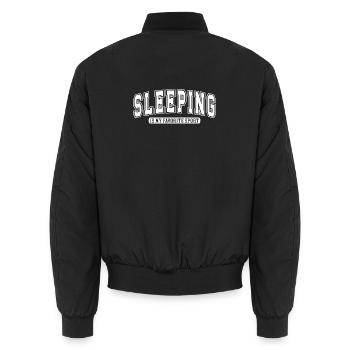 Le sommeil est mon sport préféré Amusant Humour, drôle - Bomber unisexe - noir - Dos - AI Model Male 185 light (185cm)
