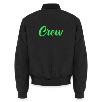 Crew Neon Script - Unisex Bomberjacke - Schwarz - Hinten - AI Model Male 185 light (185cm)