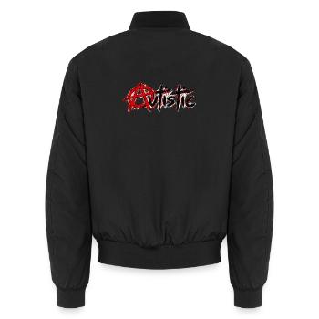 autistic - Autismus - Unisex Bomberjacke - Schwarz - Hinten - AI Model Male 185 light (185cm)